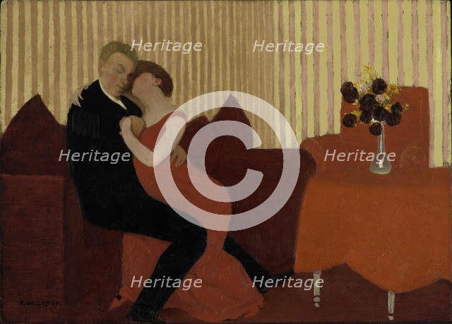 The Lie (Le Mensonge), 1897. Creator: Vallotton, Felix Edouard (1865-1925).