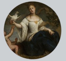 Allegory of Peace-Woman with a Pigeon, 18th century. Creator: Unknown.