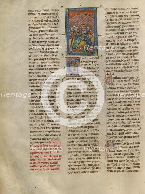 Tristan Departs with Iseult, about 1320-1340. Creator: Unknown.