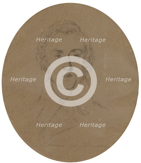 Portrait of Frédéric Chopin. Artist: Calamatta, Luigi (1802-1869)