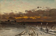 Winter Landscape, Sunset, 1878. Creator: Fanny Churberg.