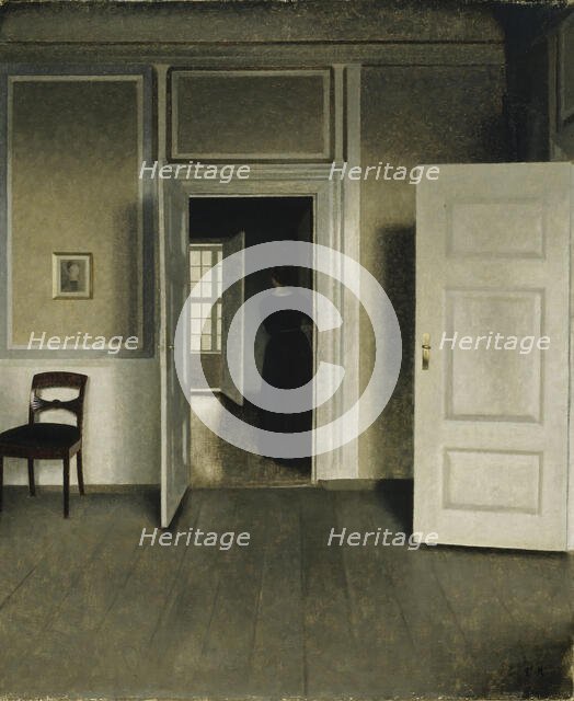Interior from the Home of the Artist, 1900. Creator: Vilhelm Hammershoi.