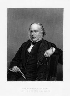 Sir Rowland Hill, British teacher, pamphleteer and creator of penny postage, 19th century. Artist: Unknown