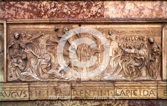 Relief in the Oratory façade arch of San Bernardino in Perugia.