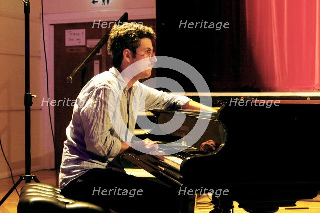 Elliot Galvin, Laura Jurd Dinosaur, Battle Jazz Festival, Battle, East Sussex, July 2023. Creator: Brian O'Connor.