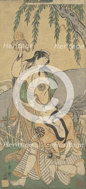 Scene from a Drama, 1769. Creator: Ippitsusai Buncho.