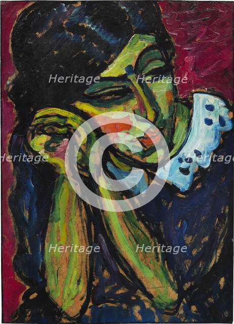 Girl With Braid , 1910. Creator: Javlensky, Alexei, von (1864-1941).