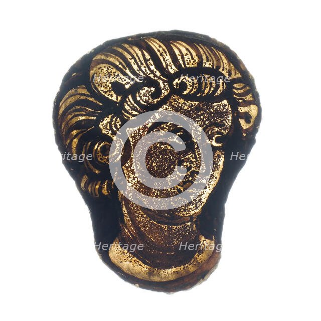 Glass Fragment, French, 12th-14th century. Creator: Unknown.