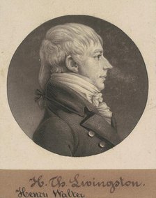 Henry Walter Livingston, 1804. Creator: Charles Balthazar Julien Févret de Saint-Mémin.