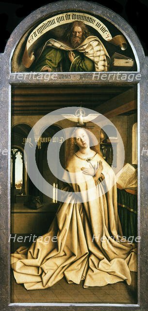 The Ghent Altarpiece. Adoration of the Mystic Lamb: Virgin Annunciate, 1432. Creator: Eyck, Jan van (1390-1441).