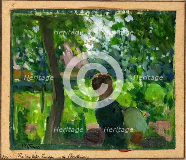 Study for the Bagpipe Lesson, 1892. Creator: Henry Ossawa Tanner.