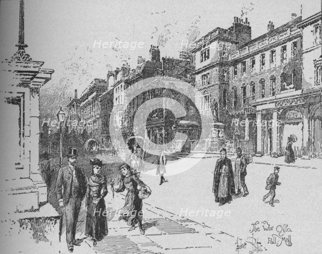 'War Office, Pall Mall', c1890. Artist: Herbert Railton.