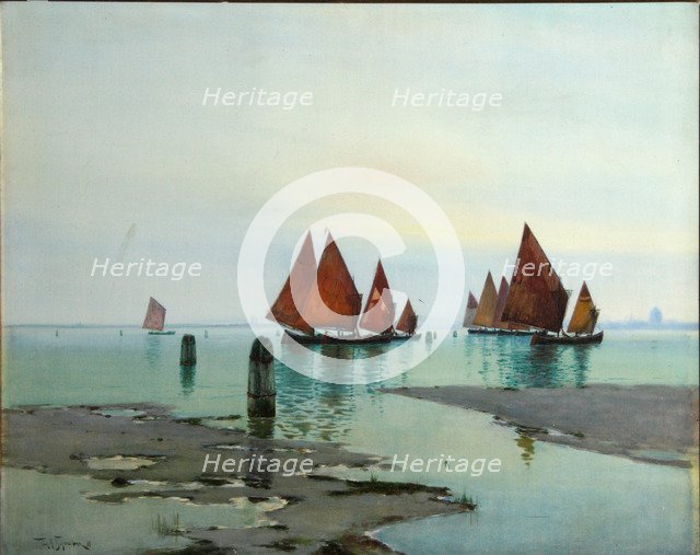 Sailing boats, 1897. Artist: Bergholz, Richard (1865-1920)