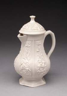 Coffee Pot, Staffordshire, c. 1750. Creator: Staffordshire Potteries.