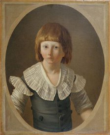 Portrait of Louis XVII (1785-1795), at Temple prison, 1793. Creator: Joseph-Marie Vien the Elder.