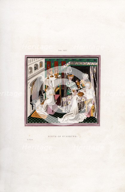 Birth of St Edmund, 1433, (1843).Artist: Henry Shaw