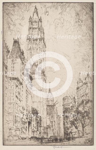 The Woolworth Building, 1915. Creator: Joseph Pennell.