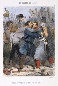 Cartoon relating to the Paris Commune, 1870s.  Artist: Anon