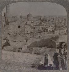 'Jerusalem from School over mosque, showing Tower of Antonio', c1900. Artist: Unknown.