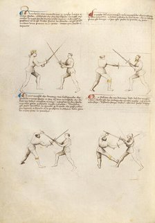 Combat with Sword; Fior di Battaglia, about 1410. Creator: Fiore Furlan dei Liberi da Premariacco.