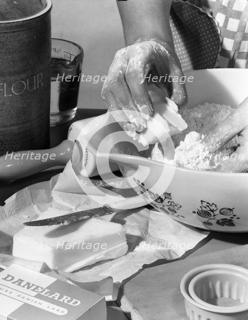 Advertising image for Daneland Lard, 1963.  Artist: Michael Walters