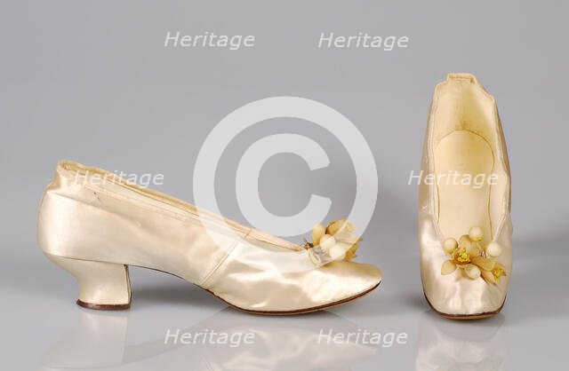 Wedding slippers, American, 1886. Creator: Unknown.