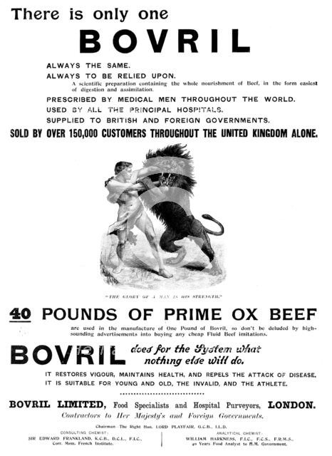 Advertisement for Bovril, 1898. Creator: Unknown.