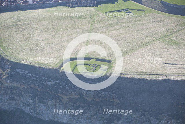 Ruins of Scarborough Castle, Chapel of Our Lady and Roman signal station, Scarborough, 2014. Creator: Historic England Staff Photographer.