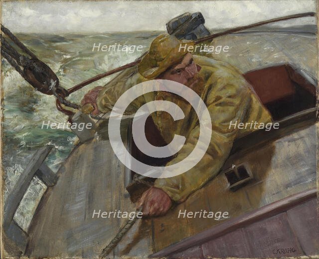 Helm a-lee! , 1882. Creator: Krohg, Christian (1852-1925).
