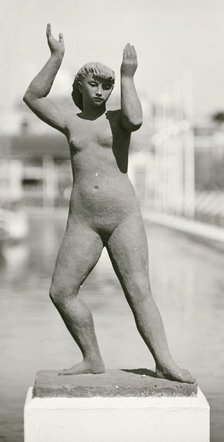 Sculpture by Karin Jonzen of a female nude, Festival of Britain, South Bank, London, 1951. Artist: Unknown.
