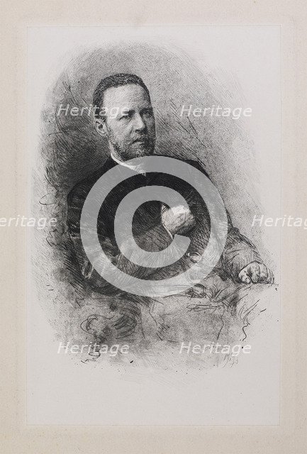 Portrait of the historian and journalist Sergey Nikolayevich Shubinsky (1834-1913), 1900s. Artist: Mate (Mathé), Vasily Vasilyevich (1856-1917)