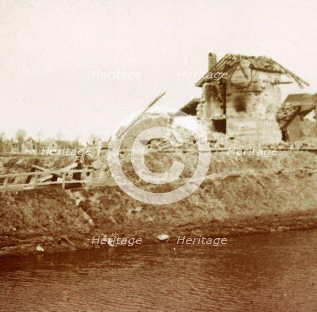 Lock-keeper's house, Nieuwpoort, Flanders, Belgium, c1914-c1918. Artist: Unknown.
