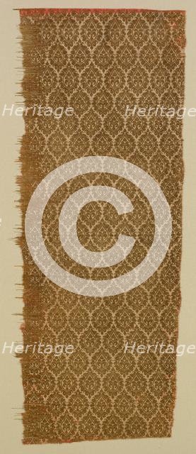 Textile with Palmettes, 1200s-1300s. Creator: Unknown.