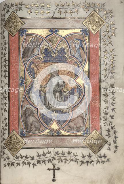 The Gotha Missal: Fol. 64r, Christ in Majesty, c. 1375. Creator: Master of the Boqueteaux (French); Workshop, and.