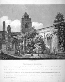 All Hallows-by-the-Tower Church, London, 1810. Artist: William Pearson