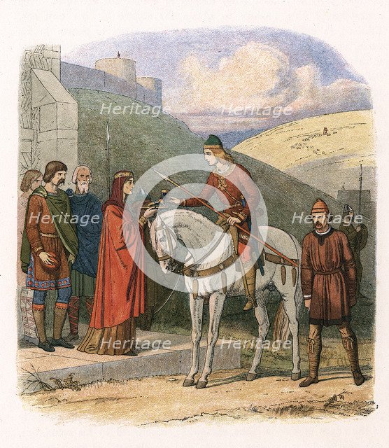Edward the Martyr, 10th century English king, c1860. Artist: Unknown