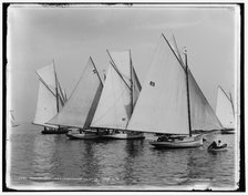 Start, fourth class, Dorchester regatta, 1888 June 18. Creator: Unknown.