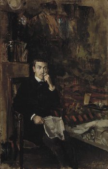 Bohemian, Portrait of the Norwegian Artist C. A. Dørnberger, 1888. Creator: Akseli Gallen-Kallela.