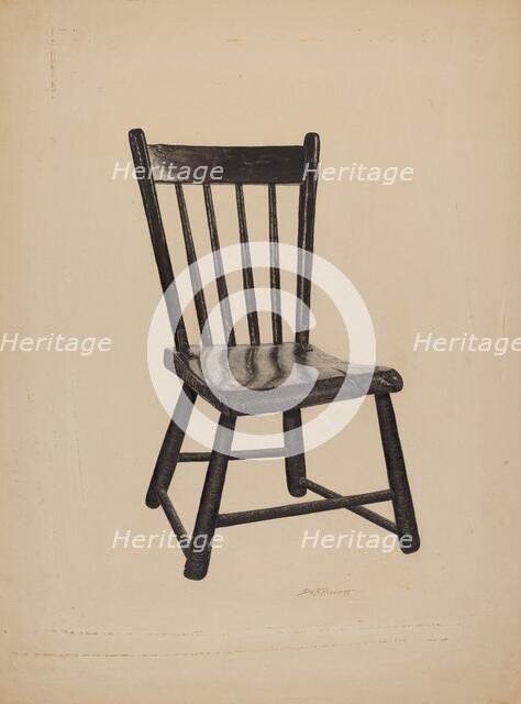 Kitchen Chair, c. 1940. Creator: Sydney Roberts.