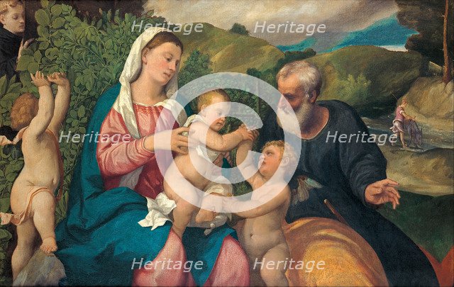 Rest on the Flight into Egypt, 1520s. Artist: Veronese (de' Pitati), Bonifacio (1487-1553)