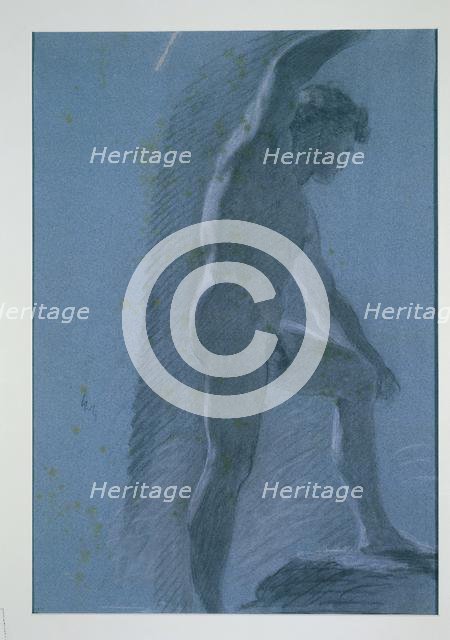 Study of a Male Nude, c. 1810. Creator: Pierre-Paul Prud'hon (French, 1758-1823).