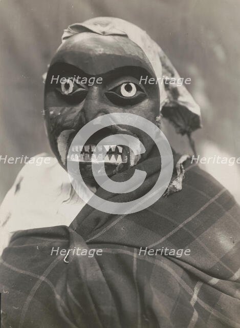 Mask of the octopus hunter-Qagyuhl, c1914. Creator: Edward Sheriff Curtis.