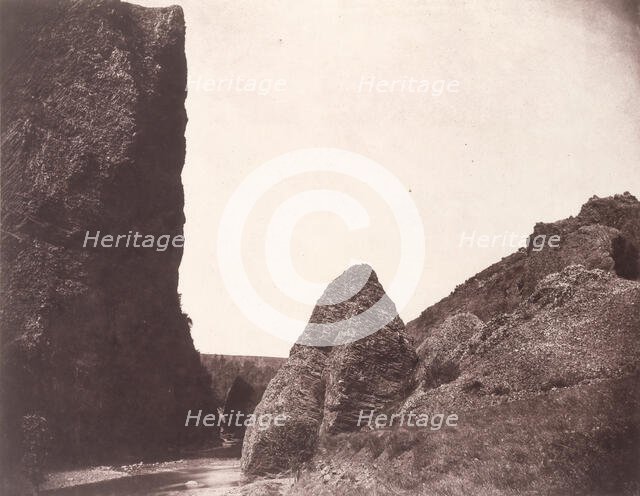 [Rocks in the Auvergne], 1854, printed 1979. Creator: Edouard Baldus.