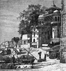 'Nepaulese Pagoda at Benares', c1891. Creator: James Grant.