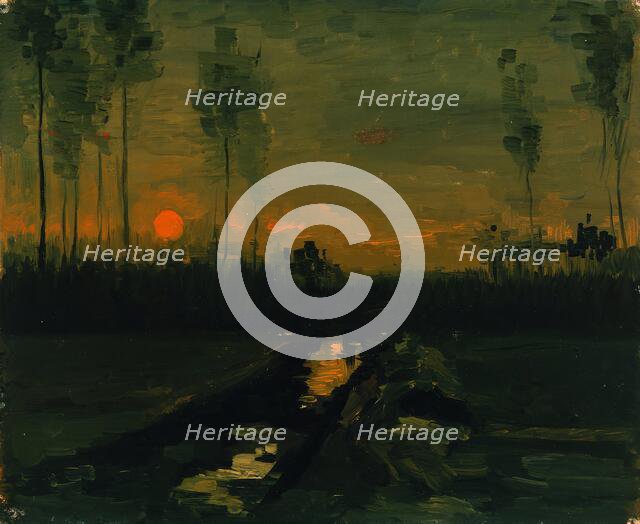 Evening Landscape, 1885. Creator: Vincent van Gogh.