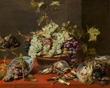Still Life with Grapes and Game, c. 1630. Creator: Frans Snyders.
