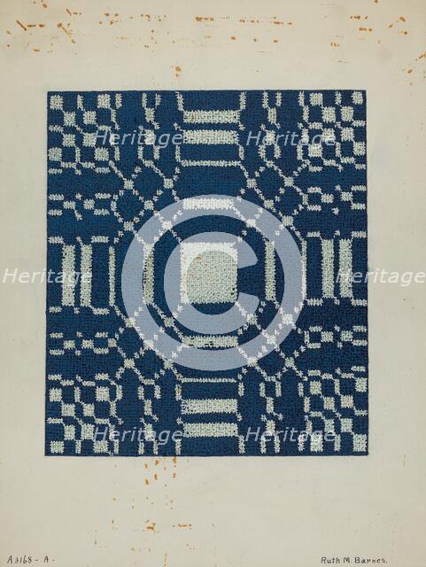 Coverlet, c. 1940. Creator: Ruth M. Barnes.