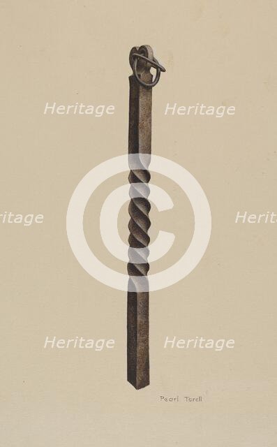 Hitching Post, c. 1936. Creator: Pearl Torell.