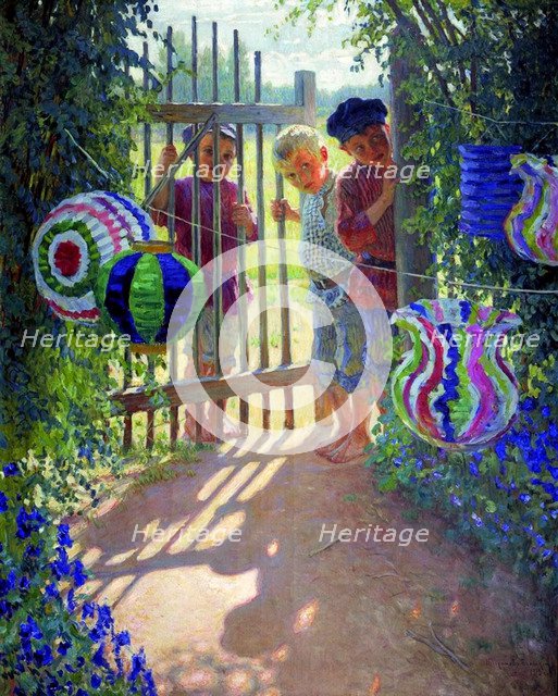 The Visitors', 1913.  Creator: Bogdanov-Belsky, Nikolai Petrovich (1868-1945).