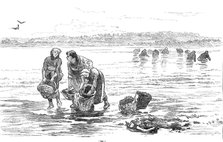 Sketch of a picture in the Royal Academy Exhibition: Mussel Gatherers, Colin Hunter, 1881. Creator: Unknown.